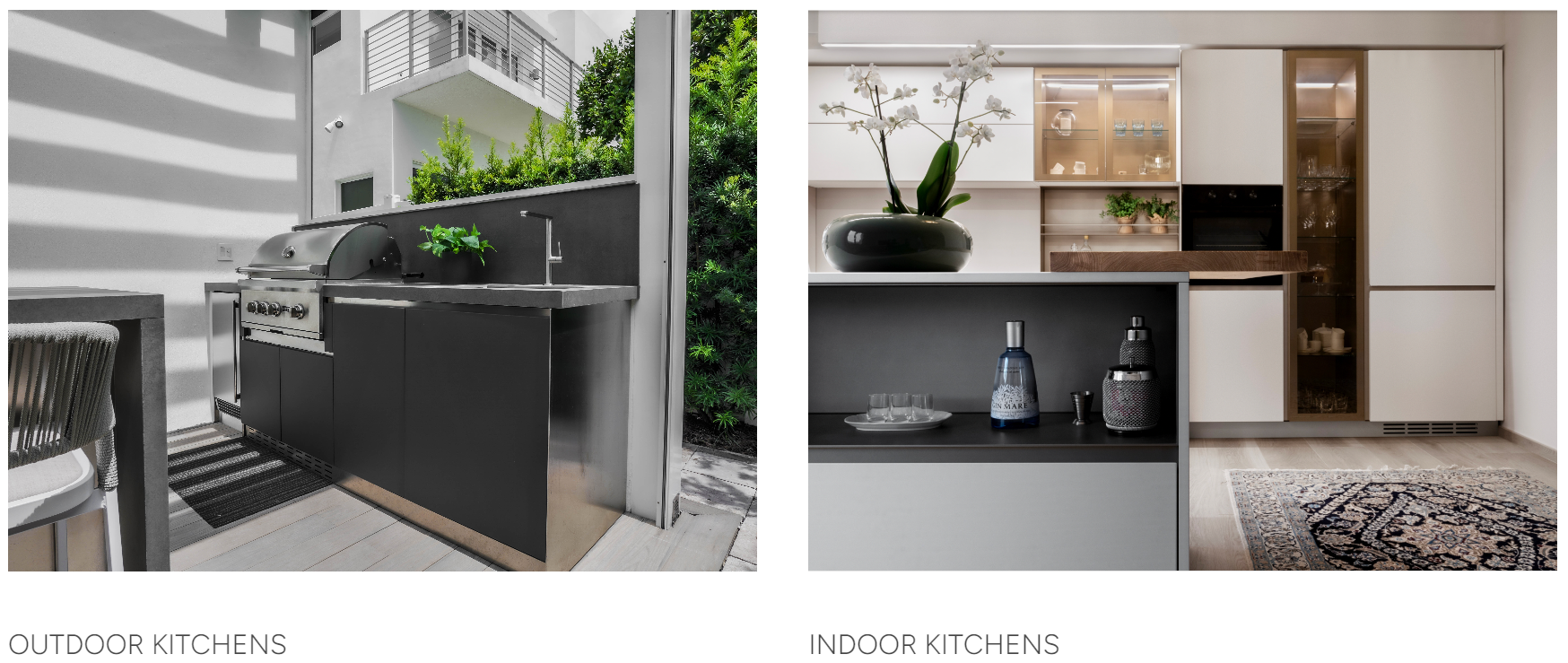 indoor and outdoor kitchens